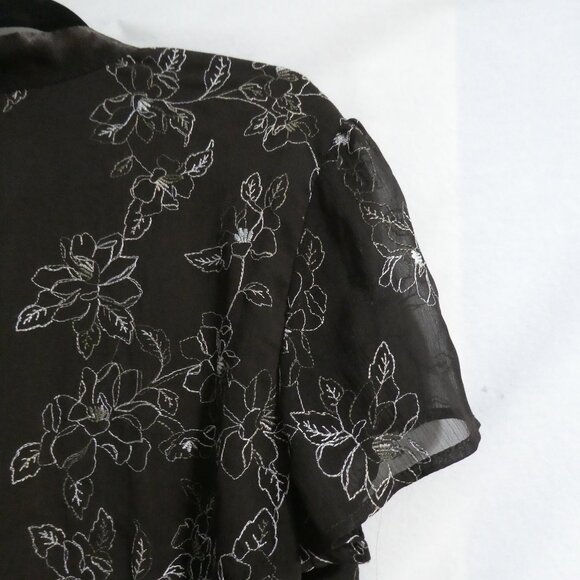 ENCORE | size 22 | Brown Floral Blouse - Picture 11 of 14